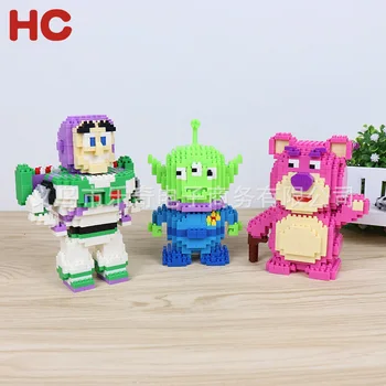 

Diamond Building Blocks Bricks Cartoon Sangan Buzz Lightyear Anime Friends Block Educational Toys Lotso Huggin Bear for Children