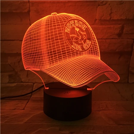 Бостон Red Sox кружка с бейсбольными принтами 3D светодио дный светодиодные лампы прикроватные BOS Touch сенсор Цвет Изменение для детей подарок Usb