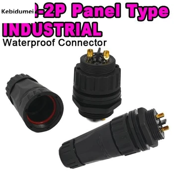 

2016 Newest 10pcs M22 IP68 Panel Mount 2 Pin Waterproof Connector Cable Industrial 2pin Electrical Wire Connector Adapter Plug