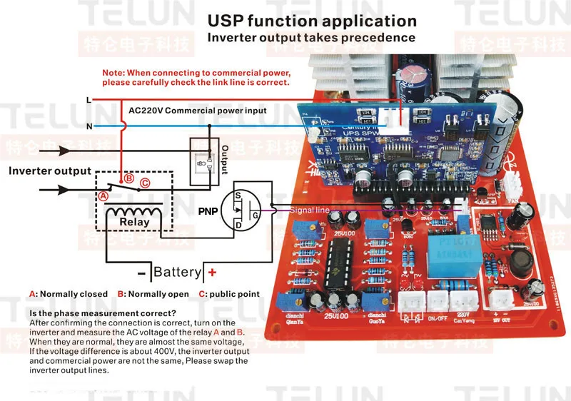 Инвертор TELUN DC24V 48V 60V to AC220V Чистая синусоида Инвертор источник бесперебойного питания солнечной энергии инверторы