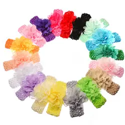 12 Цветов Дети платье для малышей, девочек кружевное платье с цветочным рисунком головная повязка для волос Группа аксессуары Головные