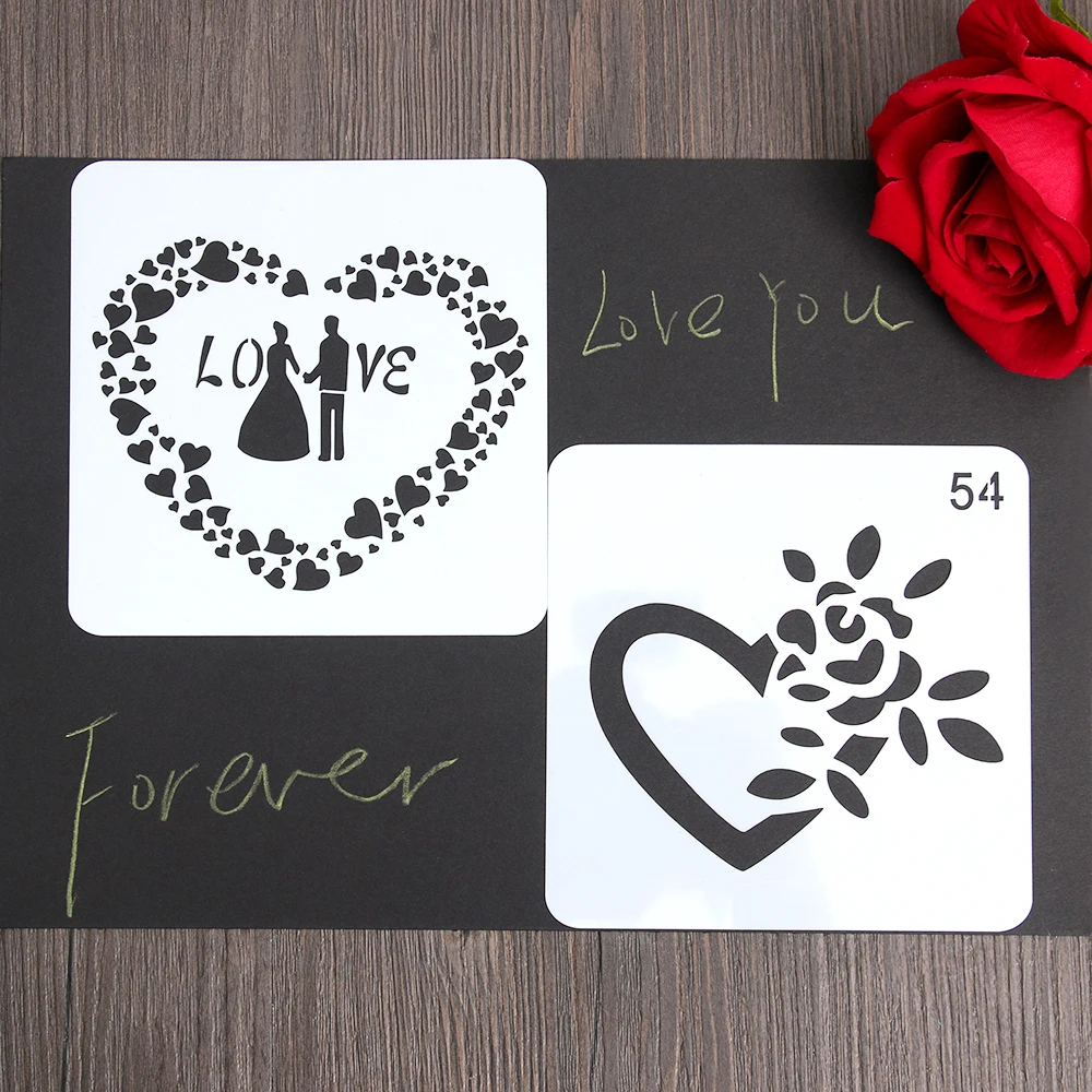 Stationery Painting Template Flower Pattern Plastic Stencils Hollow Ruler