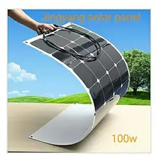 Зеленый Новая энергия, 100 Вт 12 В гибкие солнечные панели электроэнергии с помощью Sunpower клеток