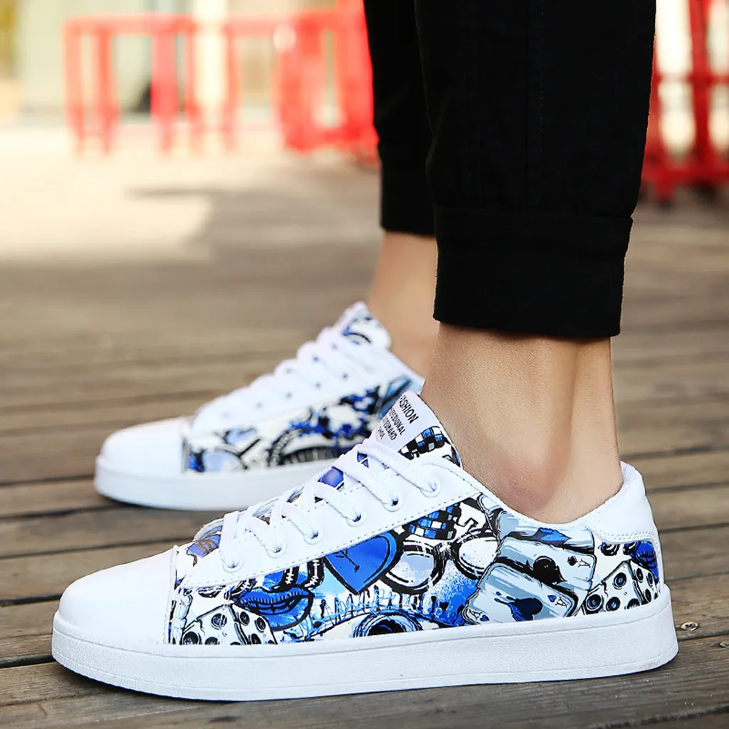 

KANCOOLD Women's Fashion Couples Colorful Shoes Lightweight Canvas Mens Sport Board Low Top Flat Shoes Sneakers