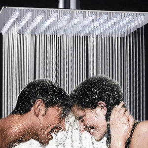 8 inch/12 inch Shower Head Square Stainless Steel Ultra-thin Shower Nozzle Rainfall Bathroom Family Pack Wall-mount Top Roof 8 inch/12 inch Shower Head Square Stainless Steel Ultra-thin Shower Nozzle Rainfall Bathroom Family Pack Wall-mount Top Roof