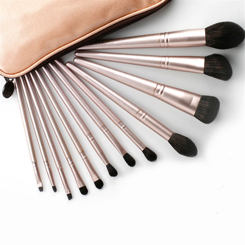 12Pcs Makeup Brushes Set Luxury Gold Foundation Powder Blusher