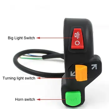 

3 in 1 Combination Switch Turn Signal Horn Modification Switch for Electric Bike Motorcycle Combination Switch