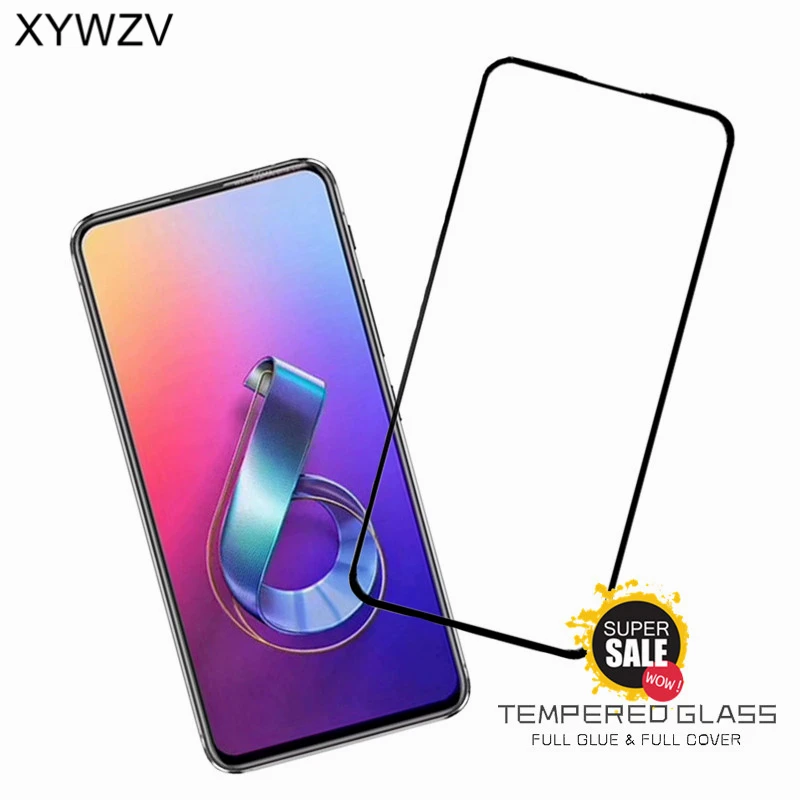 

2PCS Full Glue Cover Glass Asus Zenfone 6 ZS630KL Scratch Proof Screen Protector Asus Zenfone 6 ZS630KL Tempered Glass ZS630KL