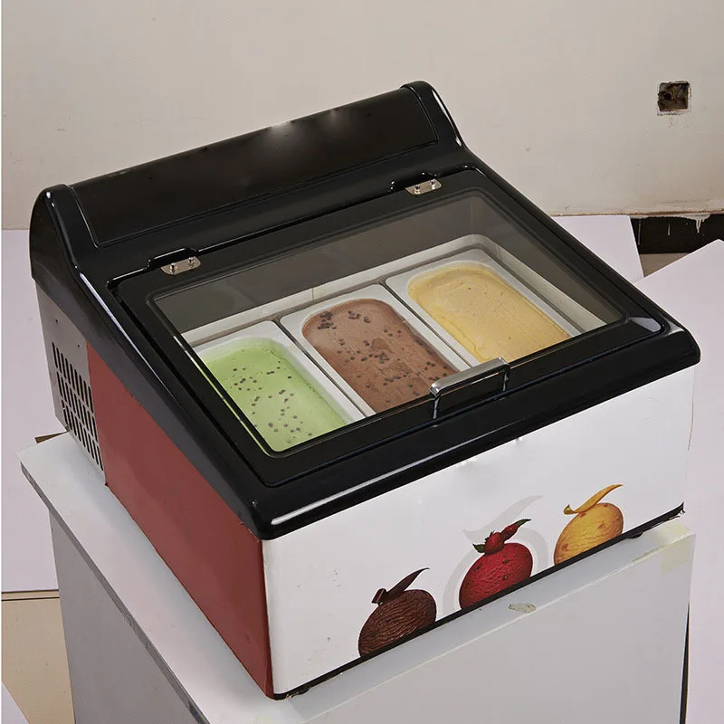 Новейшая Коммерческая жесткая подставка для мороженого витрина 3 горшки электрическая морозильная камера для мороженого морозильная машина