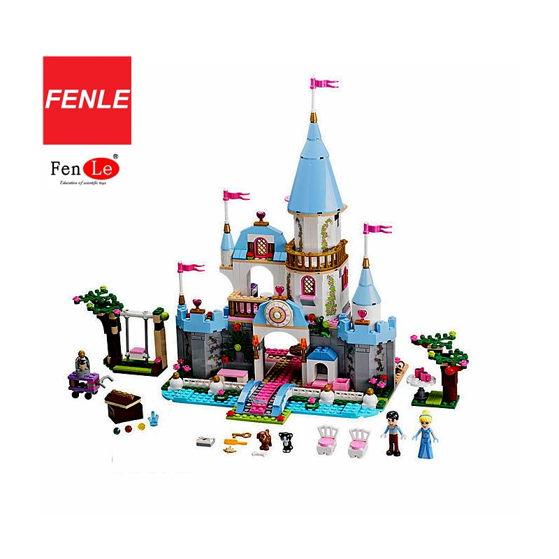 

2017 new 697pcs princess castle Building Blocks Sets DIY Bricks Birthday Gifts Toys For Girls Compatible Friends 41055