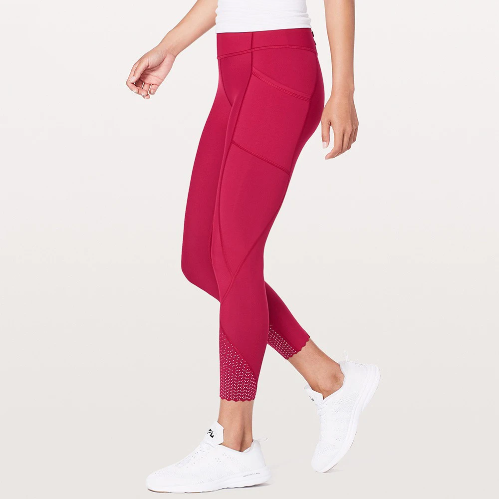 

Women High Waist Polyester Spandex Fitness Yoga Sport Sweat Leggings with Reflective Prints