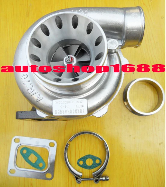 

T4-5 T4 GT35 A/R 0.70Anti-surge turbine A/R.68 Oil Cooled 450-600HP T4 flange 3"v band wet float bearing turbo turbocharger