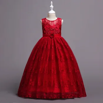 

Baby Girl Dress Summer 2018 New Lace Flower Girls Dresses Kids Brand Wedding Flower Princess Dress for Girl Child Clothes 4-14y