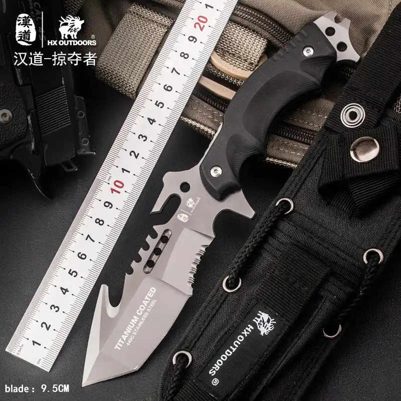 Hx Outdoorsプレデター固定ナイフガンゾ440cブレード両刃の大型ナイフキャンプツールサバイバルcs行く狩猟ツールfacaポケット戦術的なナイフ Pocket Tactical Knife Tactical Knifefixed Knife Aliexpress