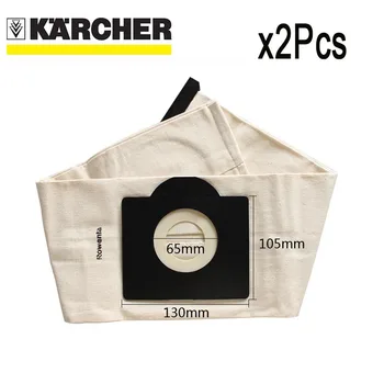 

2 Pcs Washable Cloth Dust Bags for Karcher WD3 MV3 SE4001 A2299 K2201 F K2150 Vacuum Cleaner Spare Parts Replacement Dust Bag