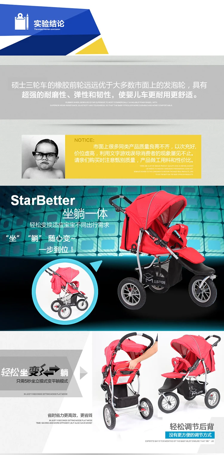 Babyfond Роскошная детская коляска с высоким пейзажем, надувная трехколесная детская коляска, ударная, складная, BB, трехколесный велосипед