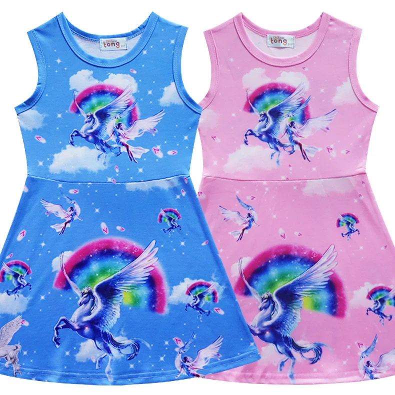DHL/EMS Free shipping 2018New Arrival HOT! Big Size New High-quality Girl Princess Summer Vest Dress | Детская одежда и обувь