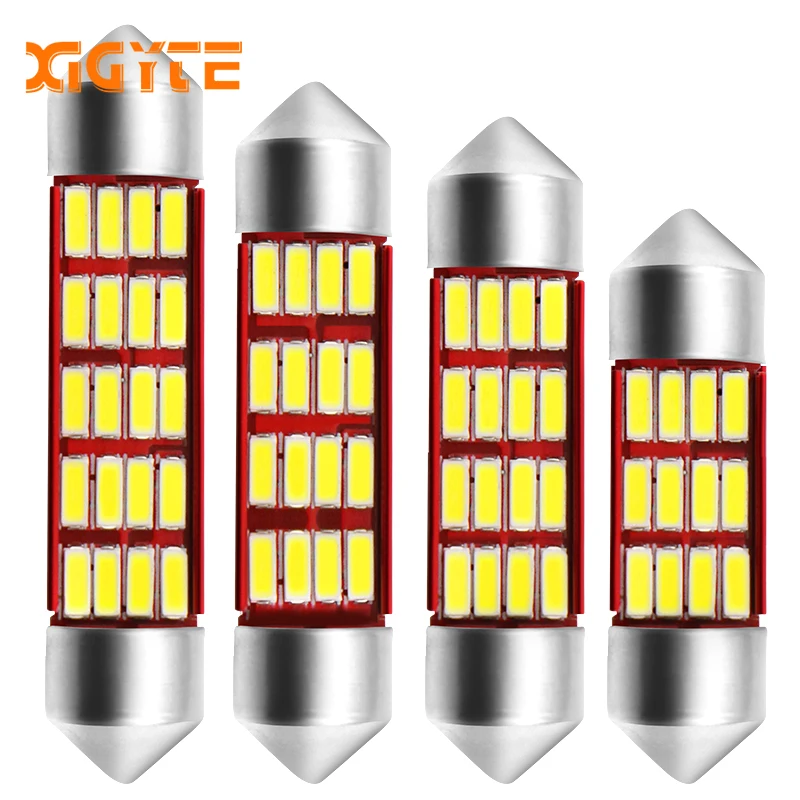 

1 Pcs LED Bulb Light C5W Error Free 31mm 36mm 39mm 42mm Festoon C10W 4014 SMD Auto Car Styling Interior External Lights Canbus