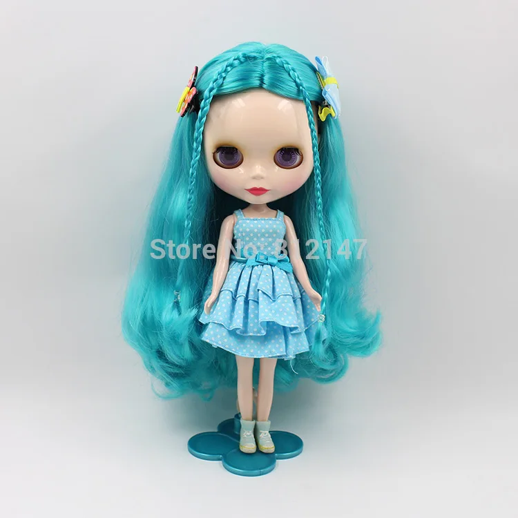 Голая кукла(смешанный синие волосы