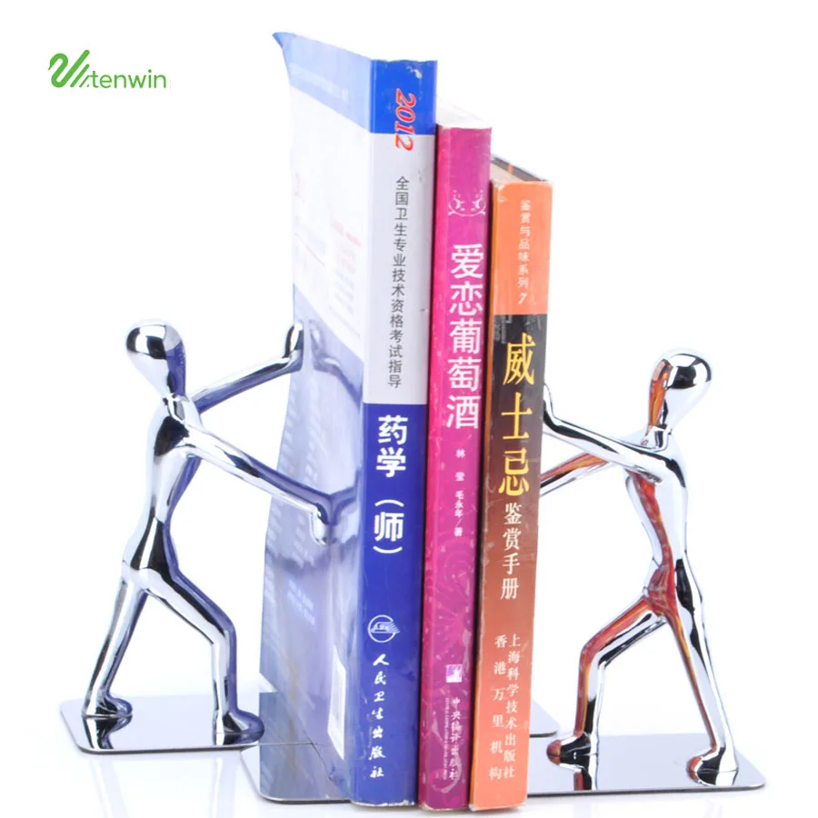 

1 Pair Strong Metal Book Ends Bookends Bookstand Designed For Student Desk Accessories Organizer