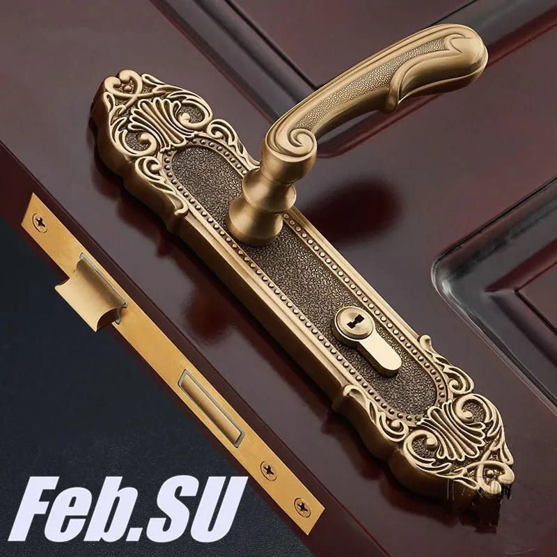 58*45MM COPPER MATERIAL DOOR LOCK WITH BRASS CYLINDER KEY LOCK