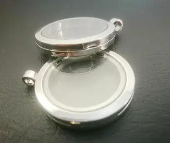 

100PCS/lot 30MM Plain Round Glass Magnetic Memory Floating Locket Fit For Floating Locket Charms