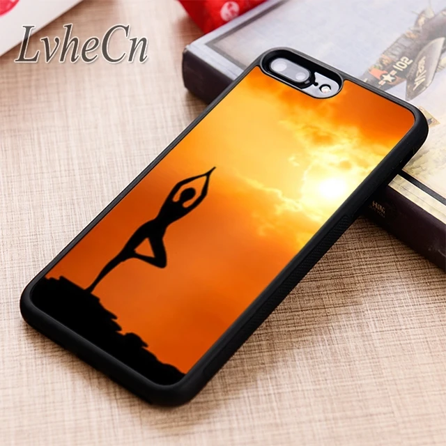 LvheCn Yoga At Sunset phone Case cover For iPhone 5 6 6s 7 8 plus X XR XS max 11 12 Pro Samsung Galaxy S7 edge S8 S9 S10 | Мобильные
