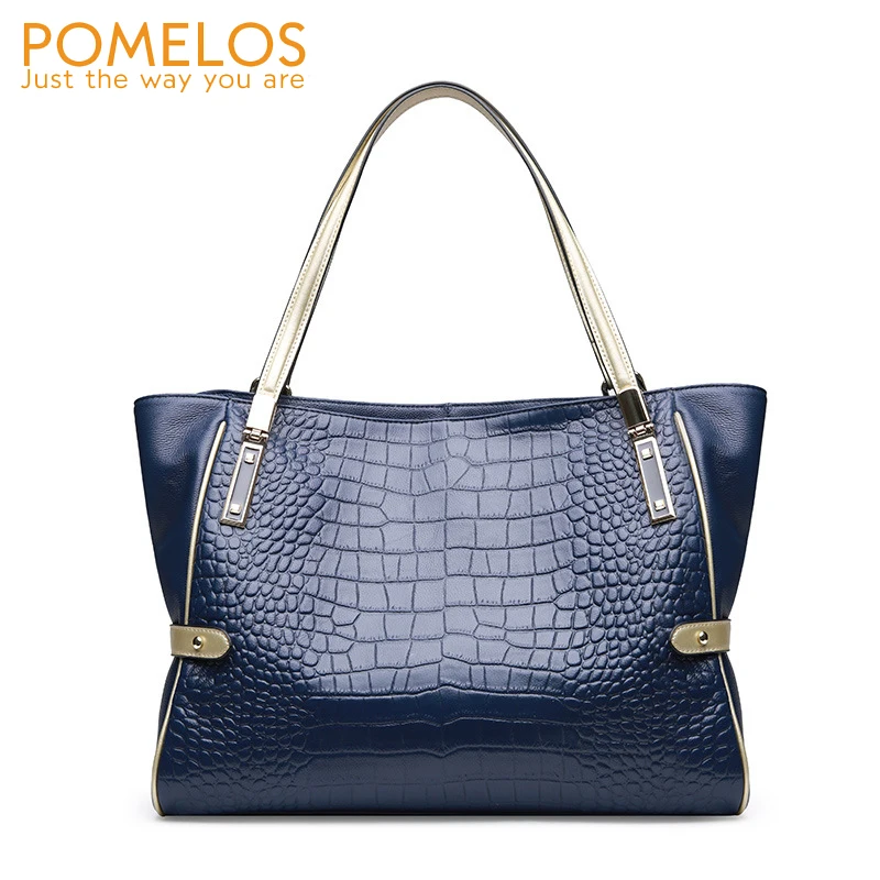 

POMELOS Genuine Leather Handbags Shoulder Bag 2019 New Arrival Luxury Handbags Women Bags Designer High Quality Ladies Hand Bags