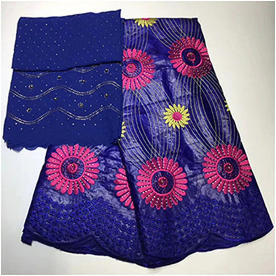 African brocade fabric 100%cotton embroidered bazin riche with beads and stones african dry lace 5+2yards/lot | Дом и сад