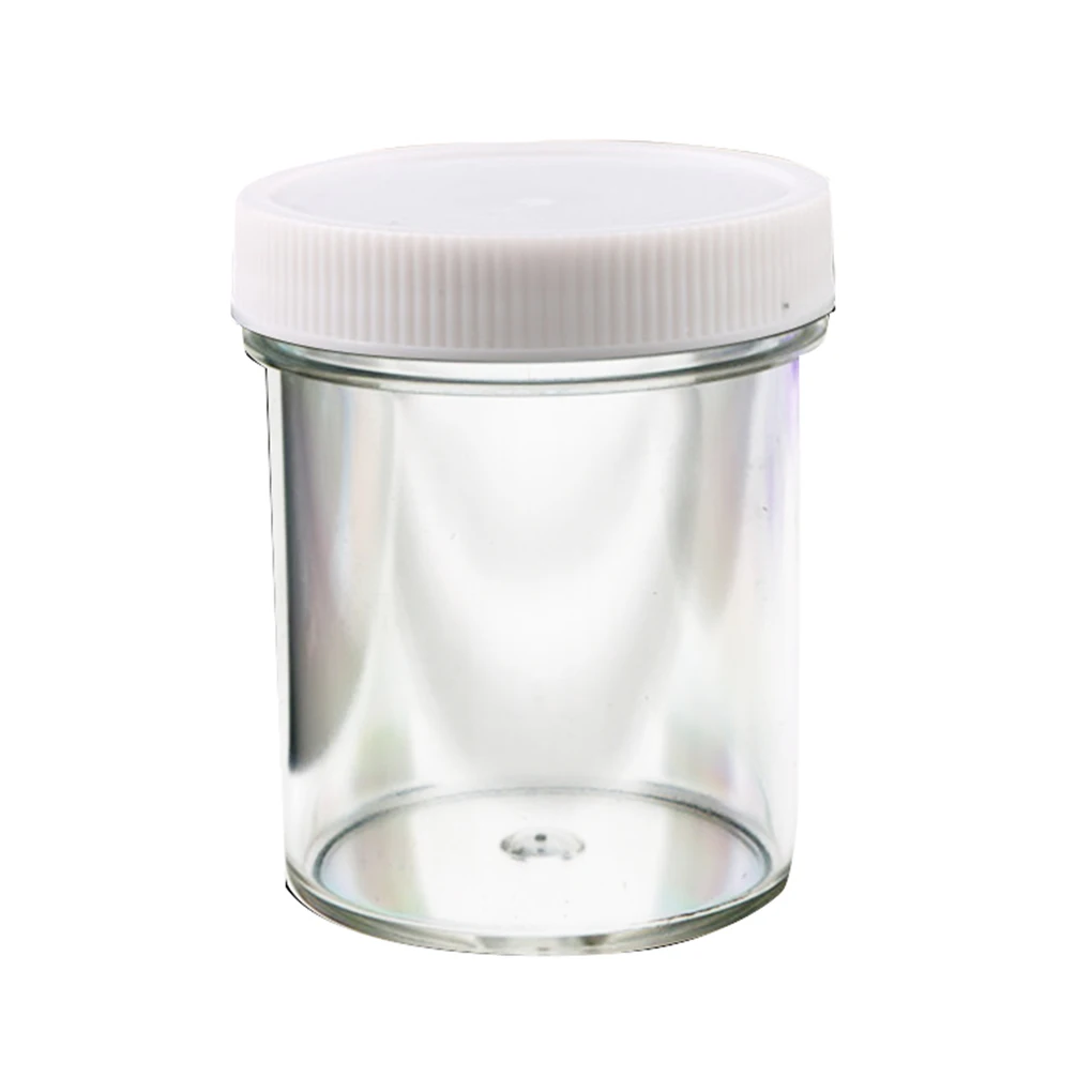 

VIBRANT GLAMOUR10PCS Empty Clear Plastic Wide Mouth Storage Bottle Jars Containers White Screw Cap Lid Food Cosmetics DIY Making