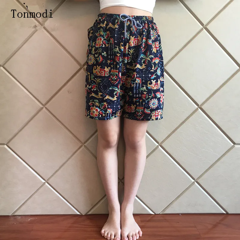 Women 's Sleep Pants Plaid Sleep Wear at Home Pants Cotton Silk Women Sleep Bottoms Shorts