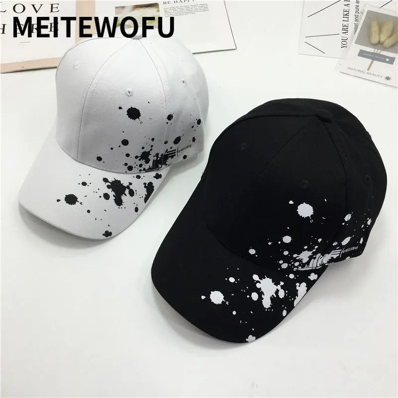 

2019 summer cute Fresh candy color doodle baseball cap Spring cotton Casual hat men and women fashion tide caps Unisex sun hats