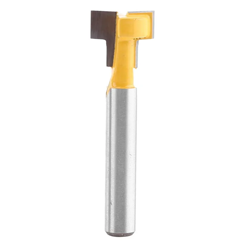 Shank T-slot Cutter Router Bit 1/4'' Steel Handle 3/8'' Length Woodworking Cutters For Power Tools