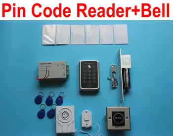 

Full Kit standalone pin code+card reader access controller machine easy door locker kit with power supply and droit bolt lock