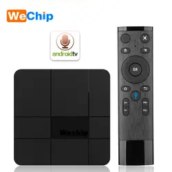 Wechip V8 плюс голоса Управление Smart Android 7,1 ТВ BOX Amlogic S905W 2G 16G Android ТВ OS Декодер каналов кабельного телевидения Поддержка 4 K DH Media Player