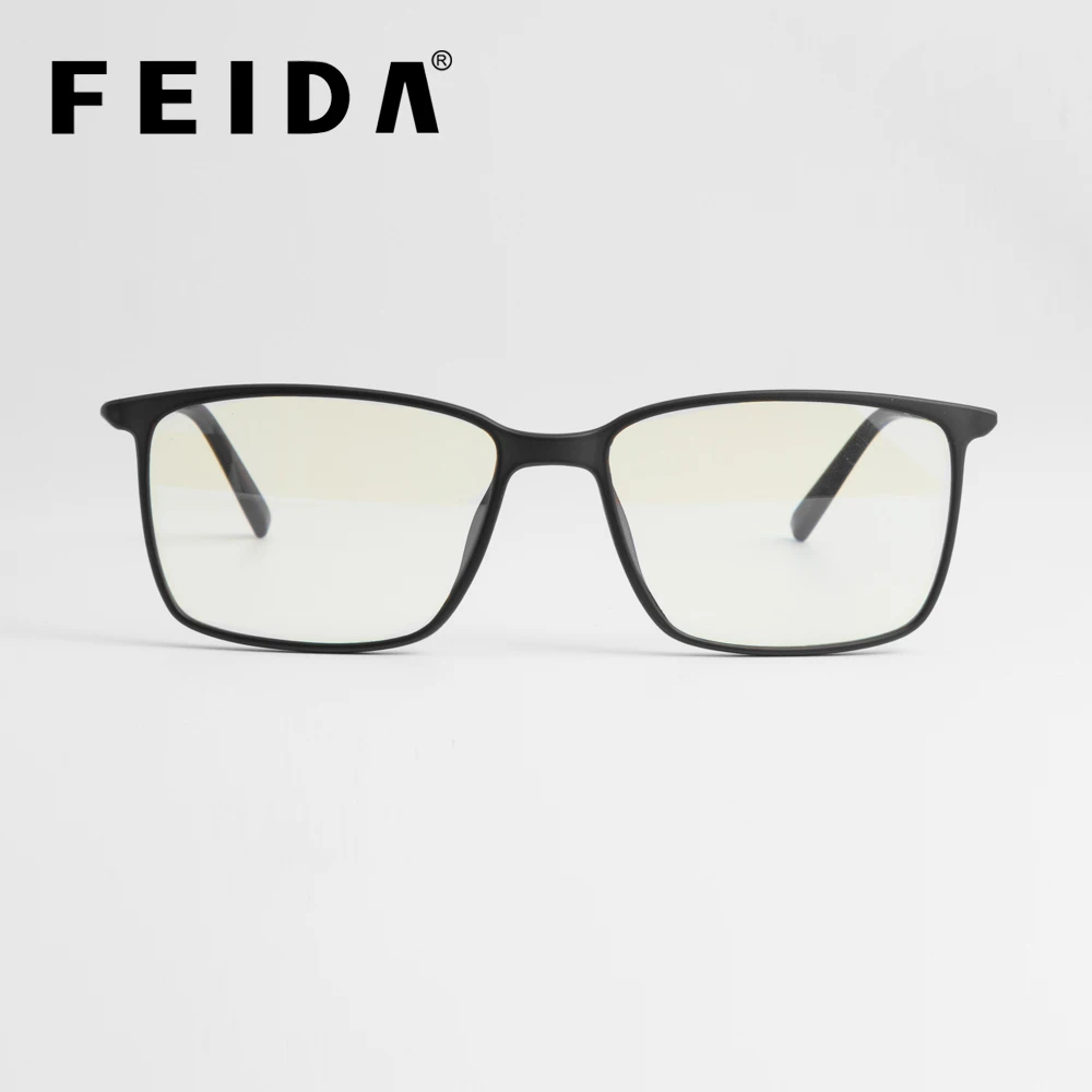 FEIDA квадратное компьютерное стекло es анти-синий светильник блокирующее стекло es прозрачные оправы для глаз для мужчин ретро мужские очки против голубого излучения