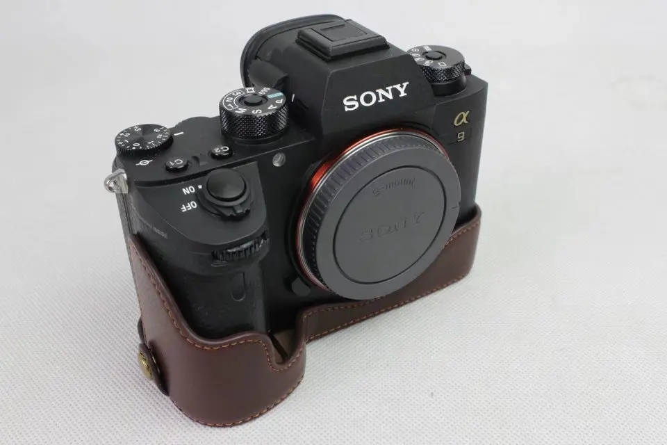 Чехол для камеры из натуральной кожи, половинный чехол для sony A7III A7R3 A7RIII A7R Mark 3 A7RM3 A9 с отверстием для батареи