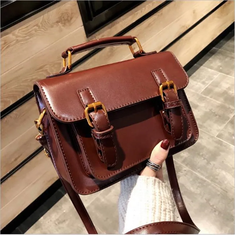 

2019 Women's Pure color square bag summer new fashion Restoring ancient ways bag small fresh cross-body bag