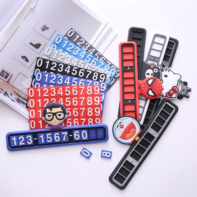 

Cartoon Spiderman Batman Totoro Stick Blue Red 3D Wrap Decal Car Styling Temporary Parking Phone Number Christmas Accessories