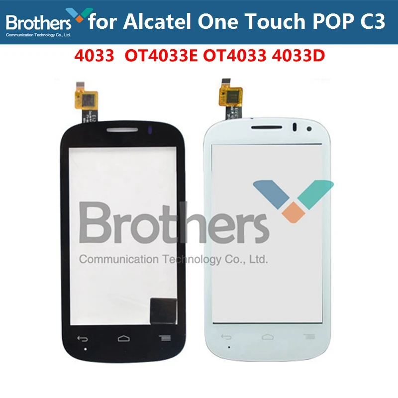 Дигитайзер сенсорного экрана для Alcatel One Touch POP C3 Dual 4033 переднее Сенсорное стекло