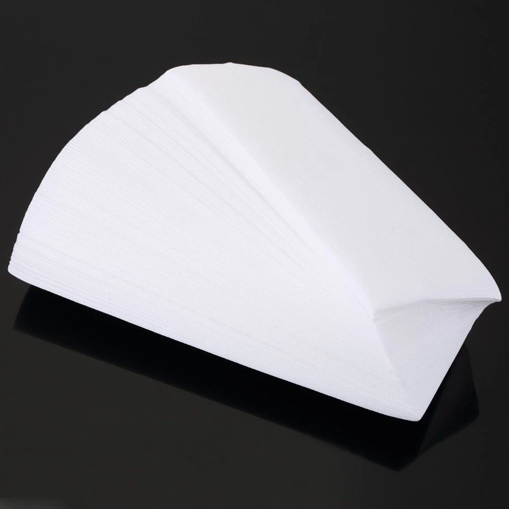 100Pcs Removal Nonwoven Body Cloth Hair Pad Paper Strips Wax Salon Spa Leg
