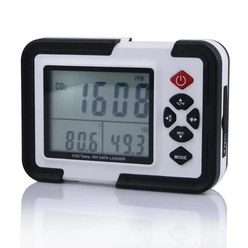 

HT-2000 Digital CO2 Monitor CO2 Meter Gas Analyzer detector 9999ppm CO2 Analyzers With Temperature and Humidity Test
