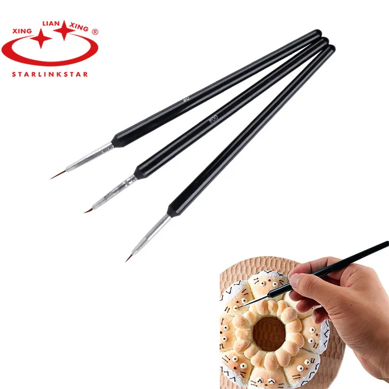 

3pcs Cake Decorating Brush Fondant Cake Painting Brush DIY Pastry Modelling Food Paint Icing Cupcake Sugarcraft Decorating Tools