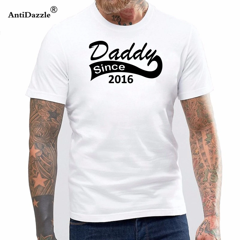 Новый летний Стиль Daddy Since 2016 забавная Футболка мужская повседневная футболка с