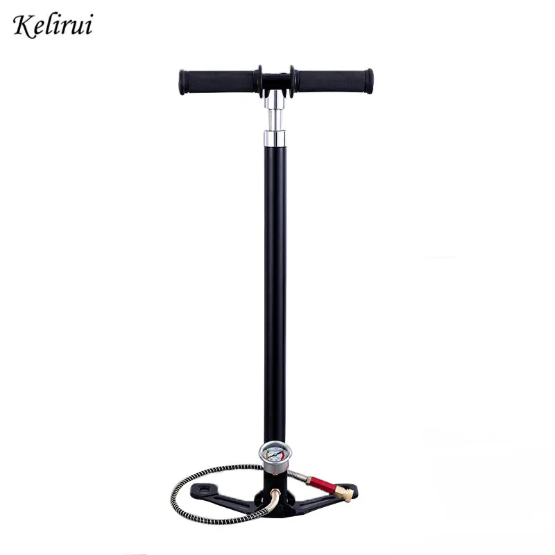 

High Pressure Mini Hand Operated Air Pump 4 Stage PCP Car Hunting PCP pump 300bar 30mpa 4500psi Oil cooling turbocharging