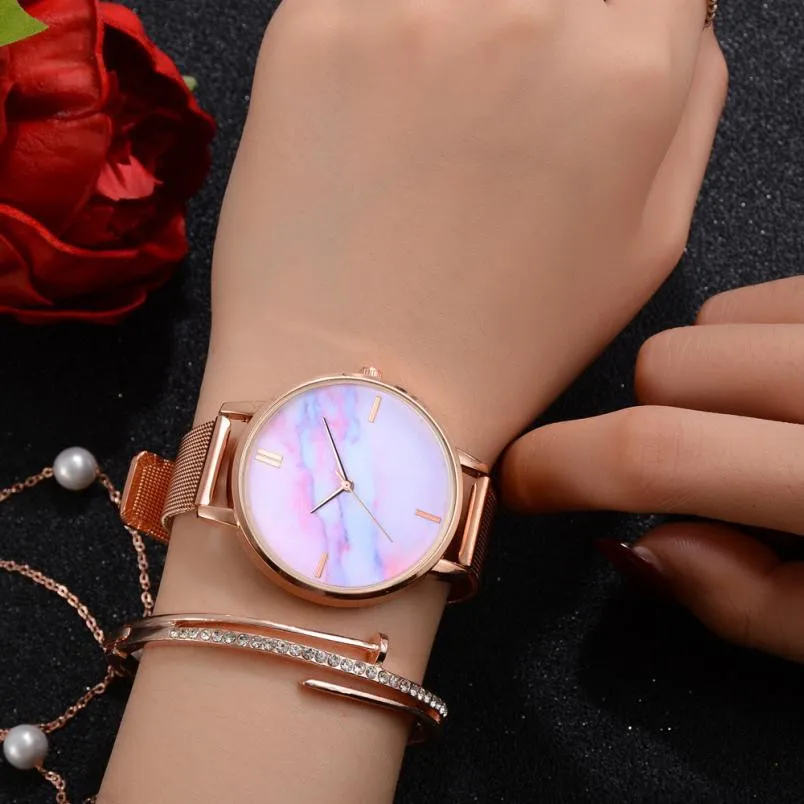 

Simple Retro Leisure time Quartz Women's Watch Casual Quartz Mesh Belt Watch Analog Wrist Watch montre femme 2018 New