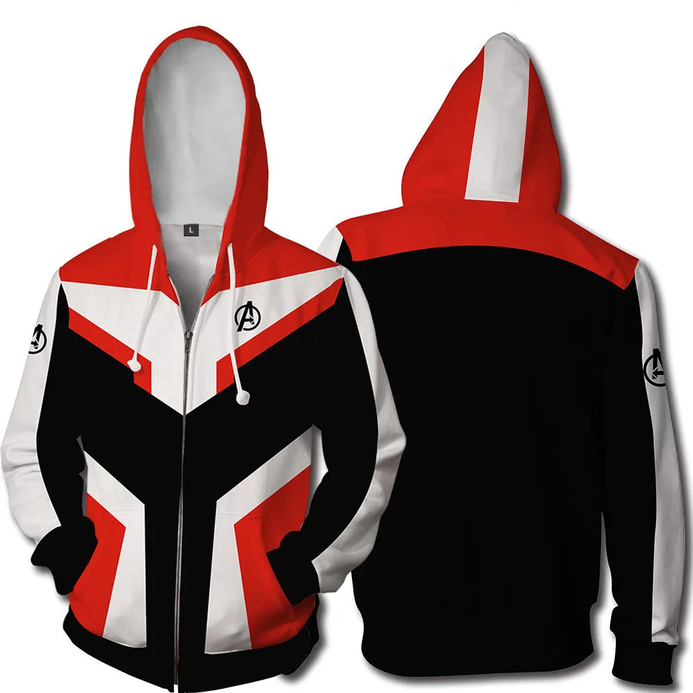 superhero Iron Man Hoodies suit Avengers Endgame Quantum Realm Sweatshirt Jacket Advanced Tech Hoodie+ trousers Cosplay Costumes