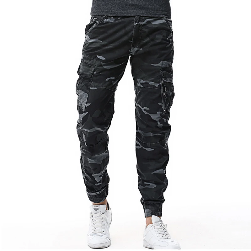 

drop shipping 2018 new arrivals fashion men cargo pants multi pockets military overalls men long trousers XP46