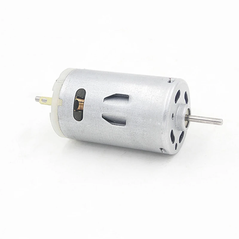 

DC 3V 6V 9V 12V 7500RPM Small RS-395 Carbon Brush Motor Double Dual Shaft Cooling Hole DIY Toy Car Model