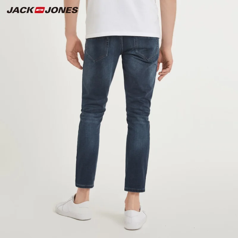 JackJones 2019 Winter New Men's Elastic Cotton Stretch Jeans Pants Loose Fit Denim Trousers Men's Brand Fashion |218132571